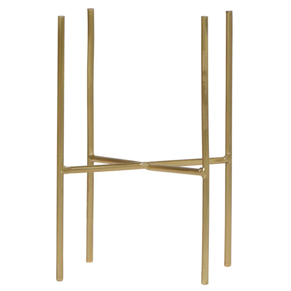 Metalen plantenstandaard, goudkleurig, Ø 14 cm, 18,5 cm hoog