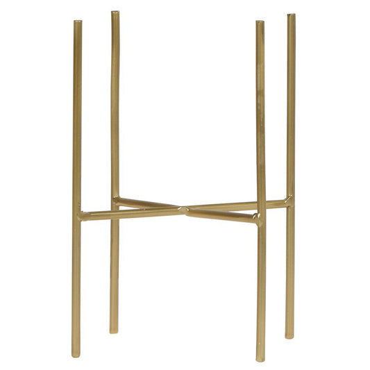 Metalen plantenstandaard, goudkleurig, Ø 14 cm, 18,5 cm hoog