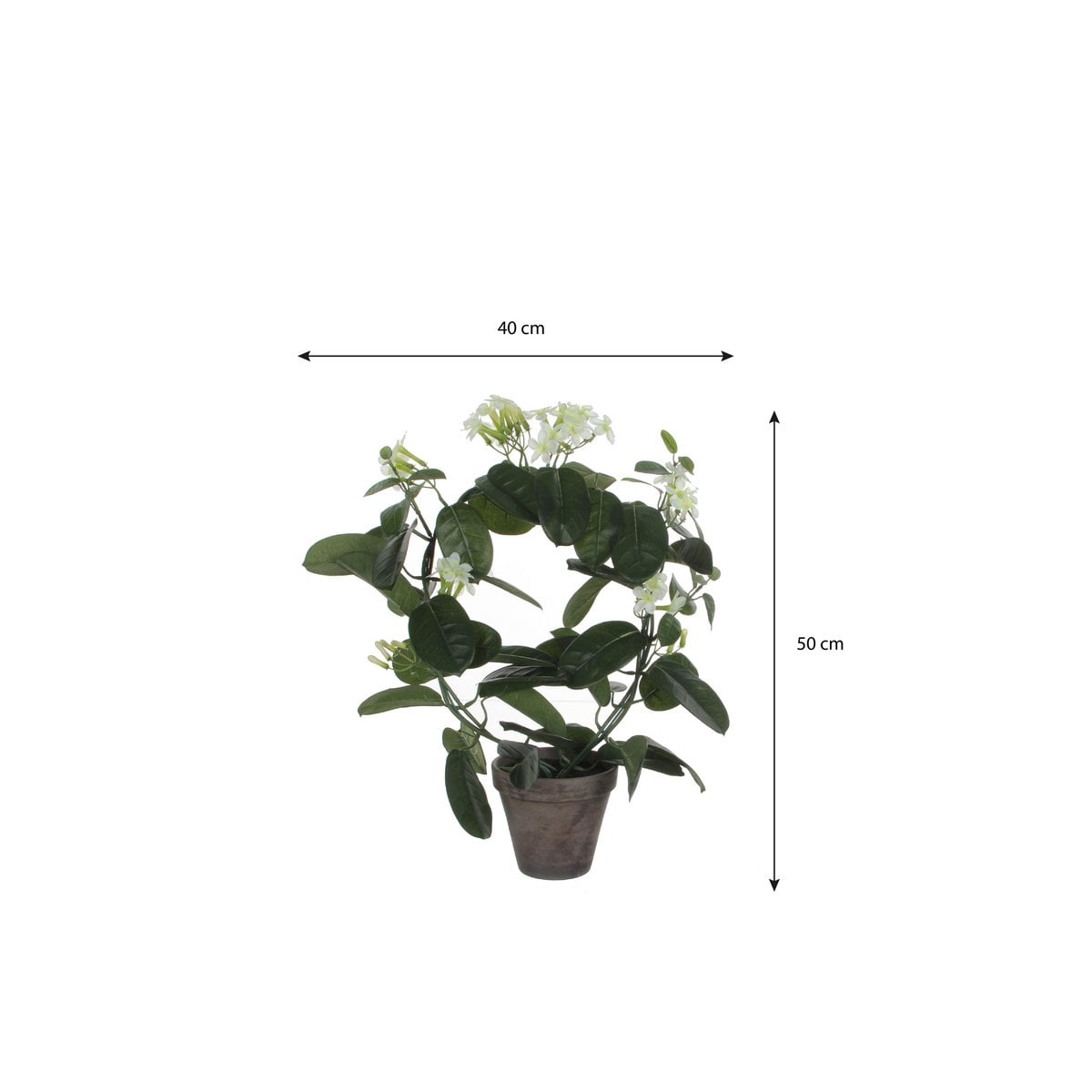 Stephanotis kunstplant wit, 50 cm