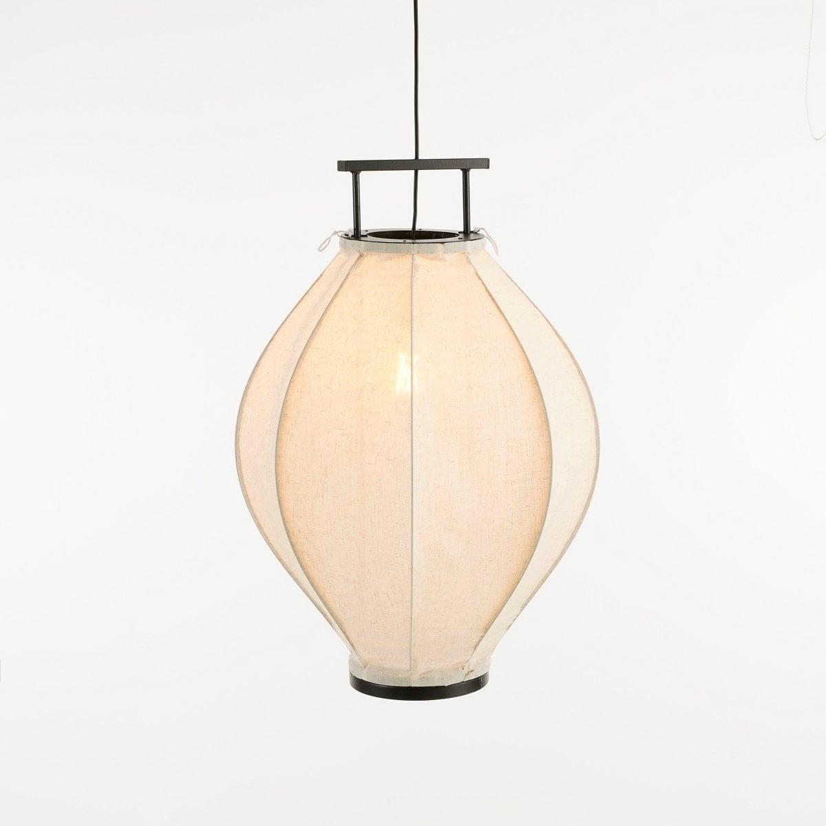 Mica Decorations Pego hanglamp Japandi linnen beige Ø54 cm