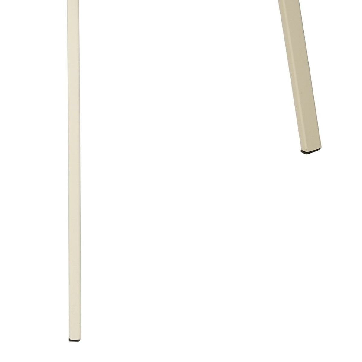 Seattle ronde bijzettafel voor binnen en buiten in crème, 60,5 × 60,5 × 38 cm