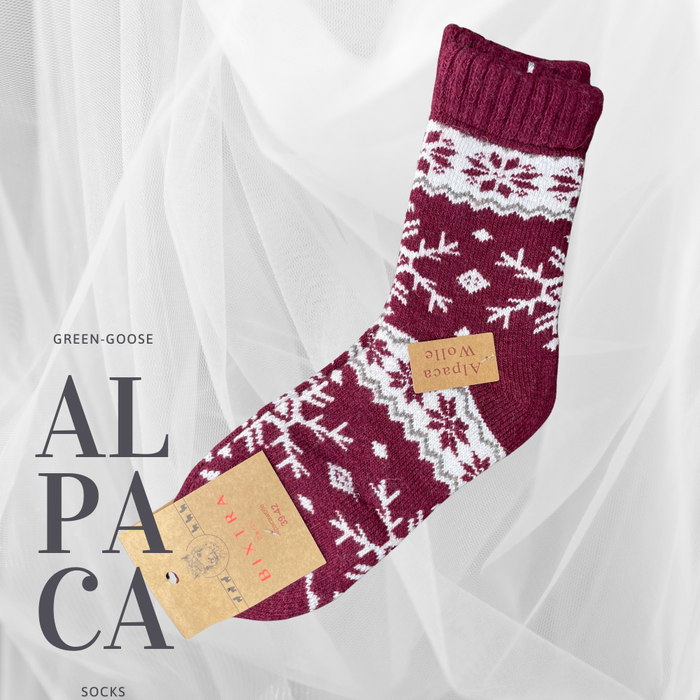Alpaca wollen sokken, sterren, 2 paar