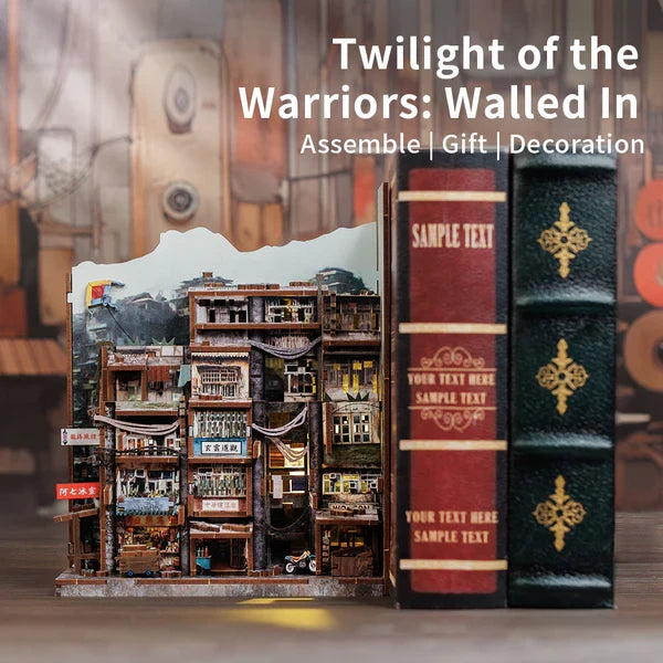 Twilight of the Warriors: Walled In book nook, 18 × 11 × 23 cm