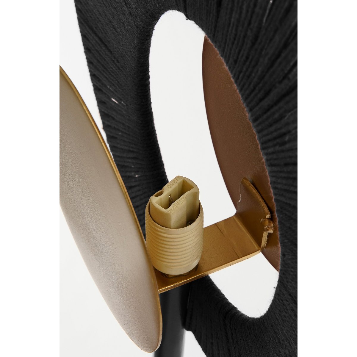 Mica Decorations Helge wandlamp jute zwart goud 39 cm