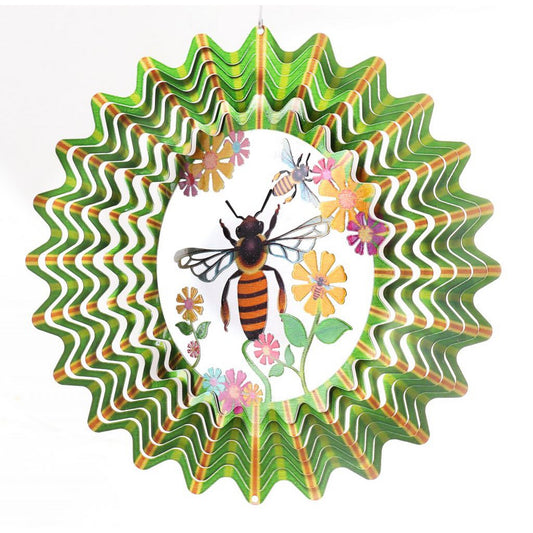 Windspinner Spin Art bij groen multicolor RVS, 30 cm