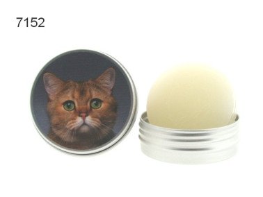 Poes, blikje met lavendelzeep