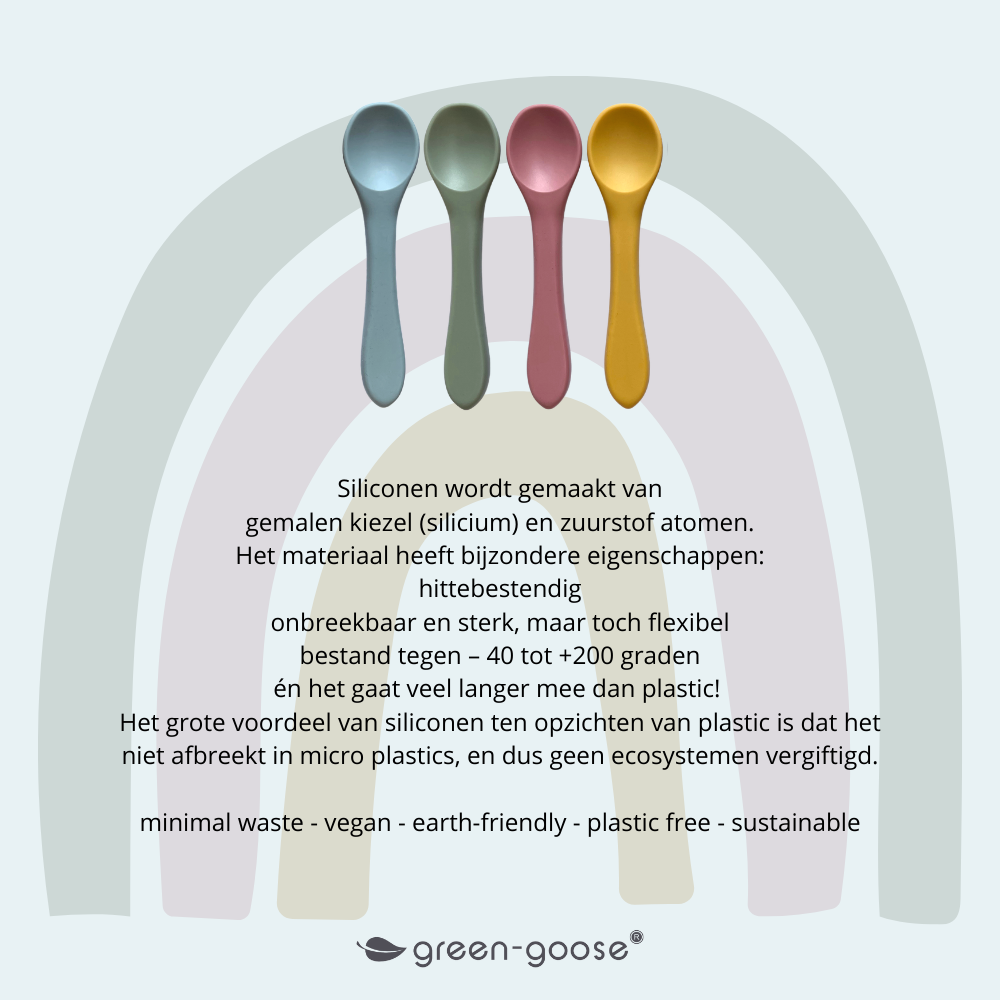 Siliconen babylepels, 4 stuks