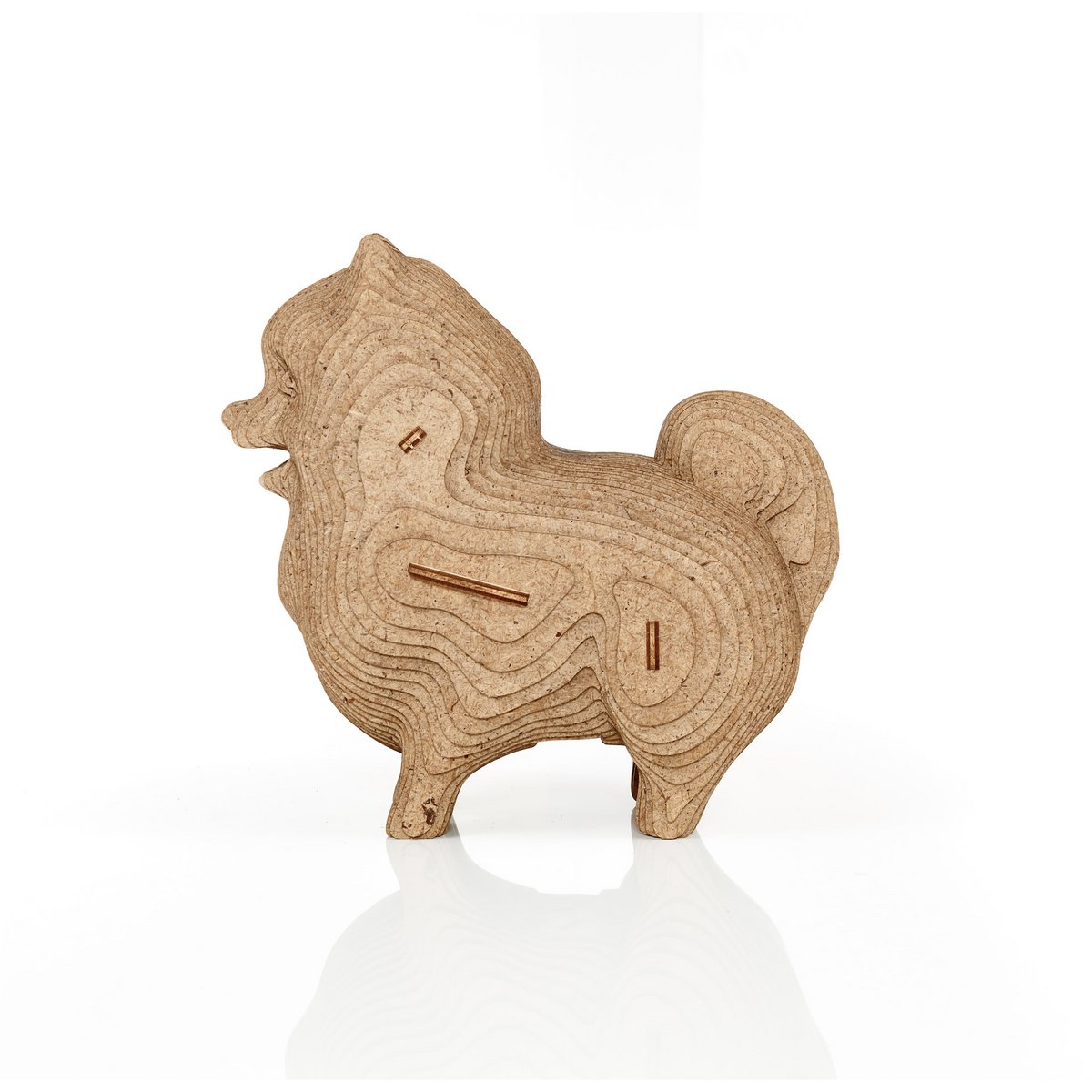 DIY houten spaarpot hondje, 15 x 9,1 x 15,7 cm