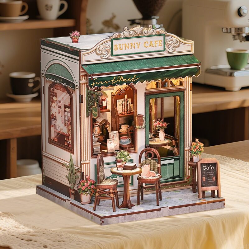 DIY huisje Sunny café, 20,3 cm