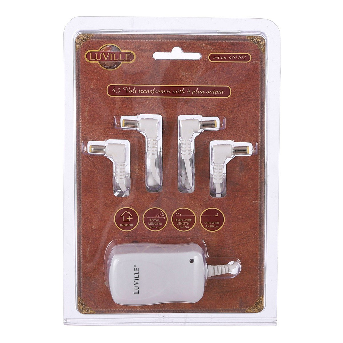Kerstdorp switch adapter voor 4 miniaturen, 4,5 V