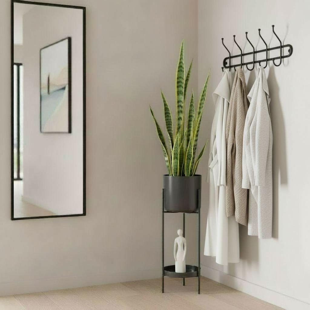 Colyn bloempot op standaard, zwart, Ø 19 × 60 cm