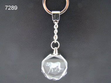 Cheetah sleutelhanger, glas