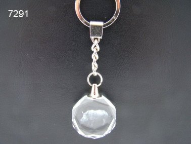 Neushoorn, sleutelhanger glas