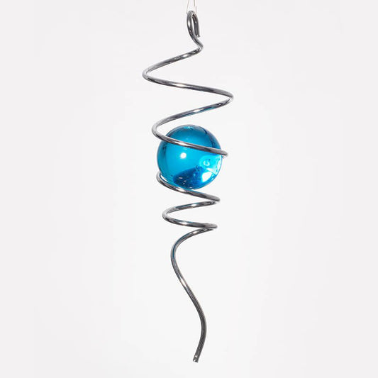 Windspinner Spin Art spiral tail blauw, 27 cm