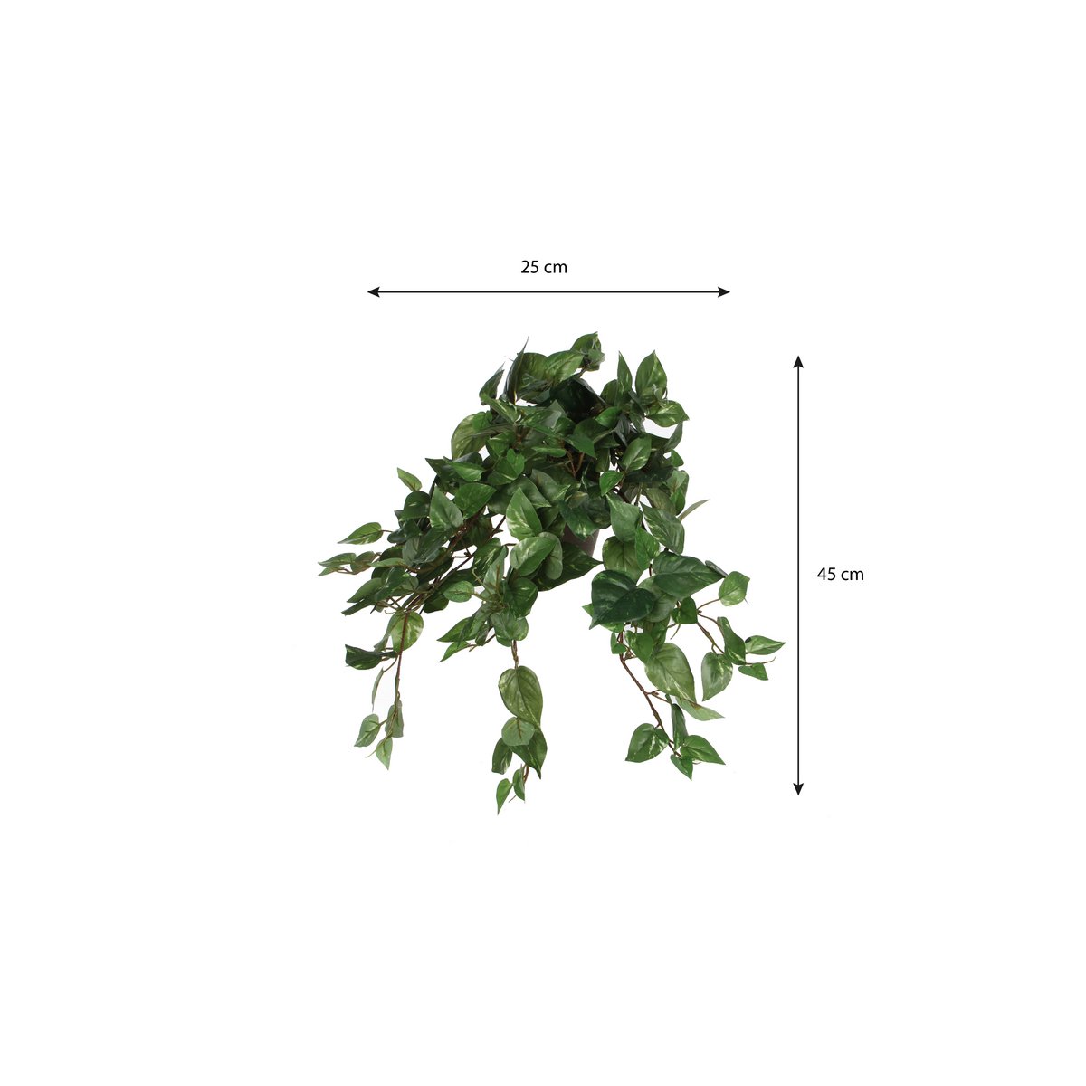Scindapsus hangende kunstplant, 45 cm