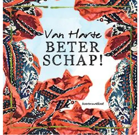 Rien Poortvliet Wenskaart – Beterschap boerenzakdoek, 13,5 x 13,5 cm