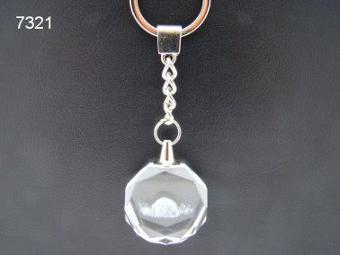 Egel, sleutelhanger glas