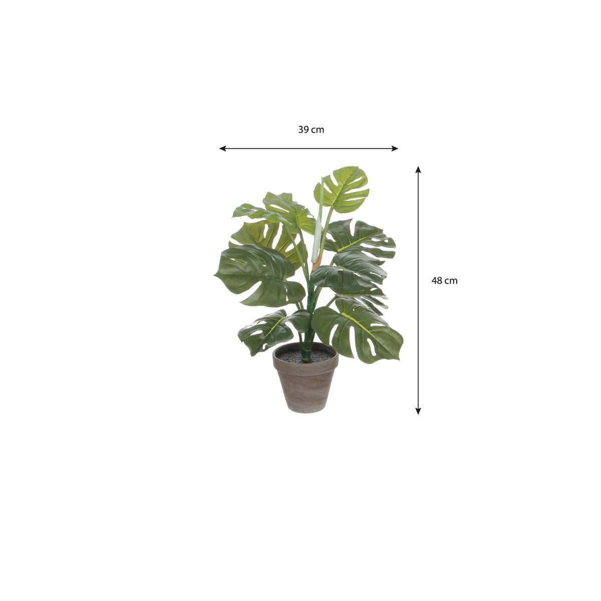 Monstera kunstplant, 48 cm