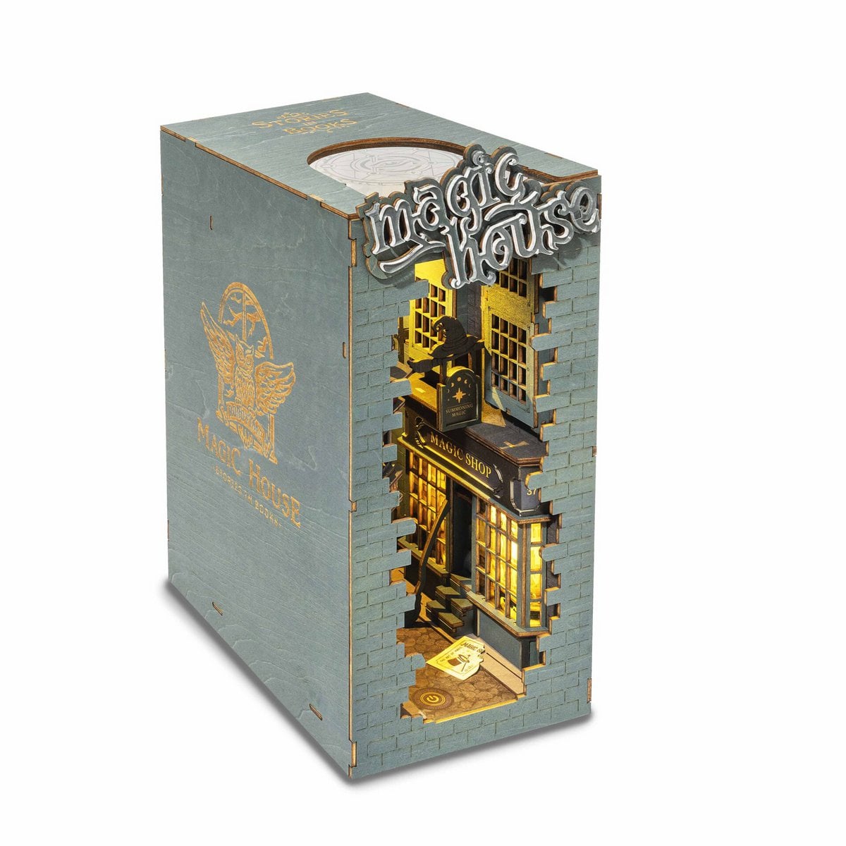 DIY book nook bookend magic house, 24 cm