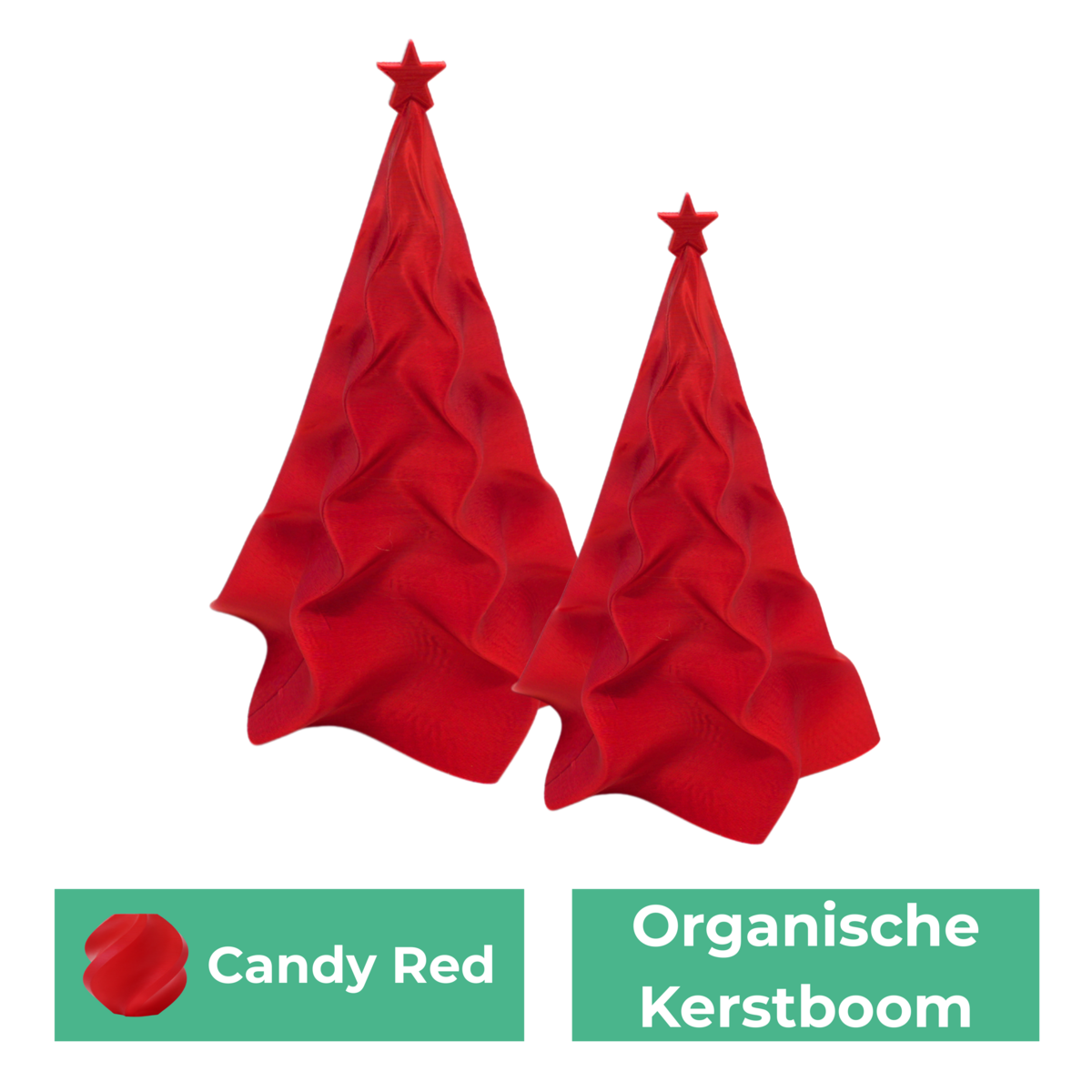 Organische kerstboom set, 15 en 25 cm