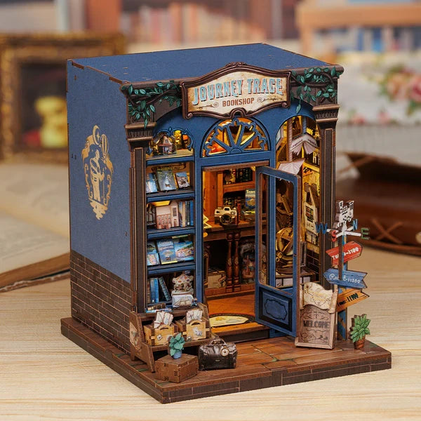 Journey Trace Bookshop miniatuurhuisje, 15,5 × 16 × 18 cm