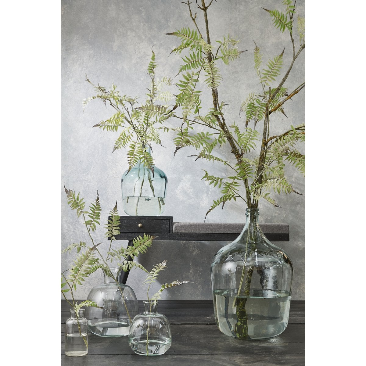 Mica Decorations Diego glazen flesvaas gerecycled glas 42 cm