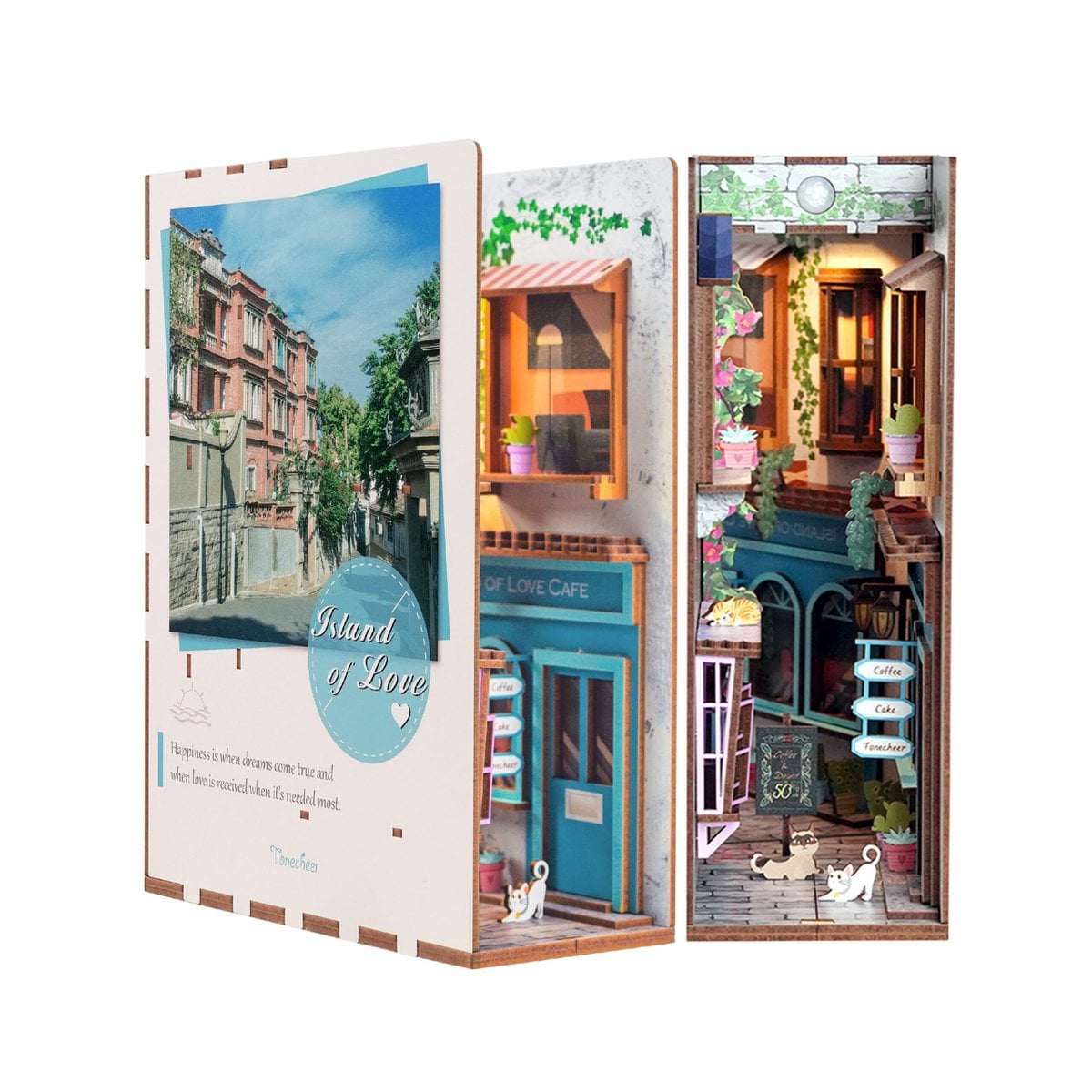 DIY book nook Island of love, 24,5 cm