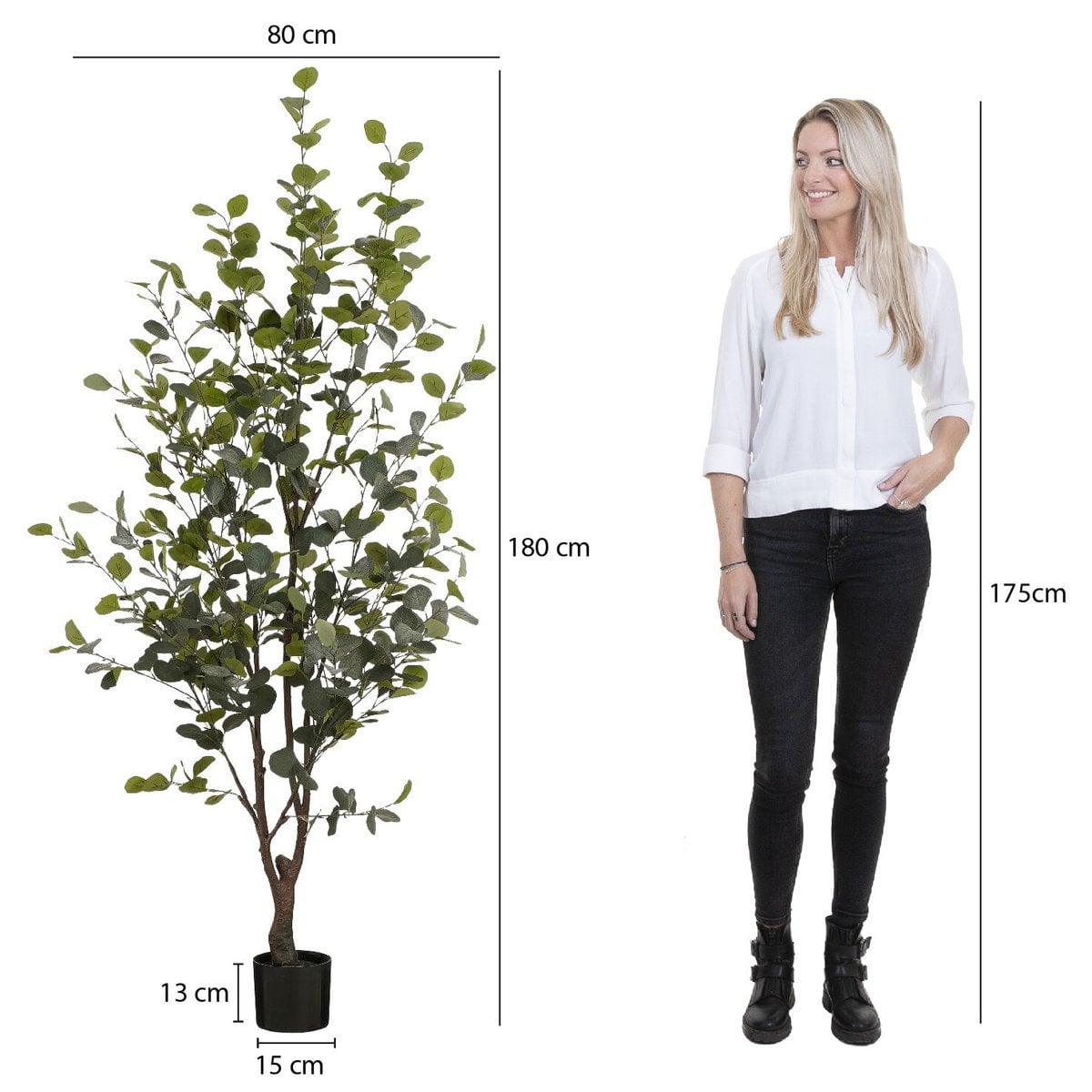 Eucalyptus kunstplant, 180 cm