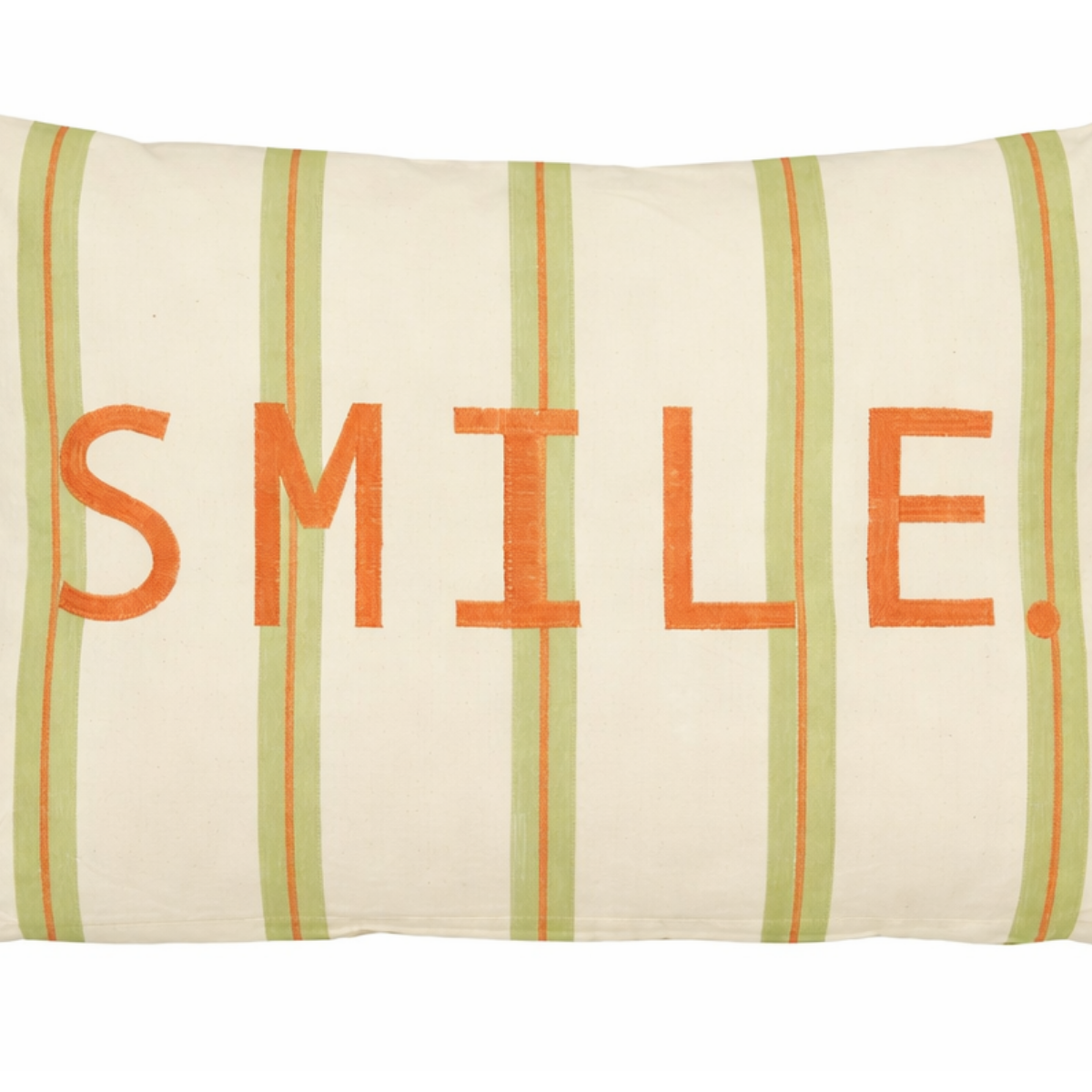 Sierkussen met tekst smile, 55 x 35 cm
