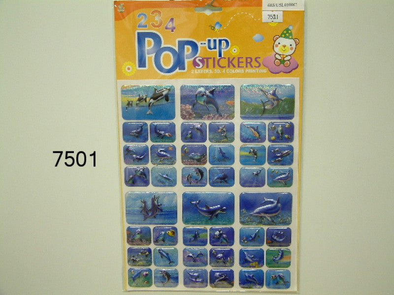 3D Stickers dolfijnen