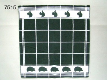 Eekhoorn/egel keukendoek, 60 x 60 cm