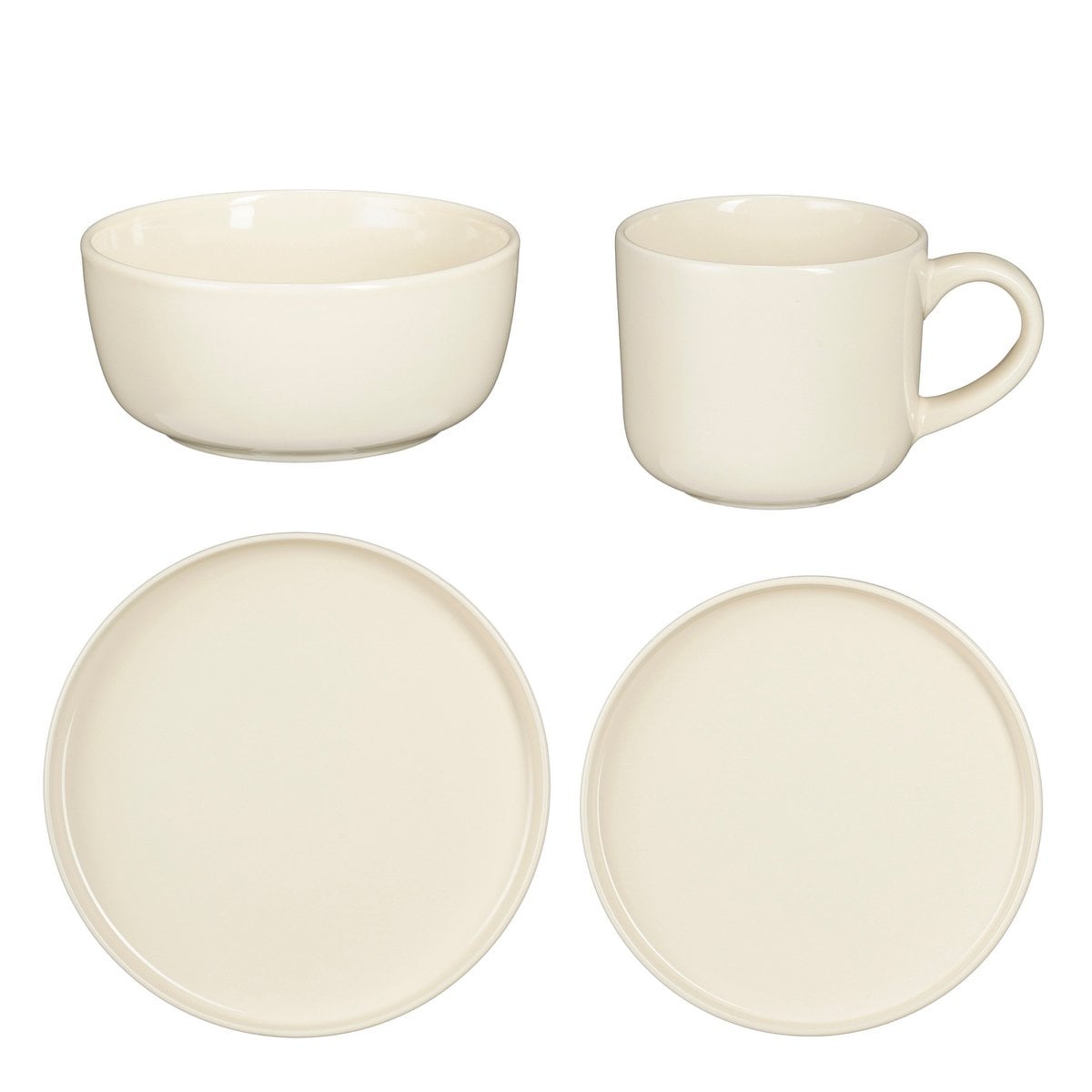 Mica Decorations Ozzu Serviesset – 16-delig Steengoed Off-white (4 personen)