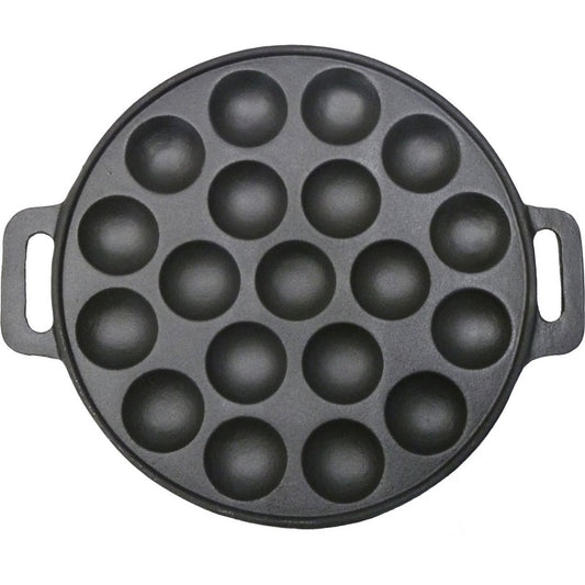 Poffertjesplaat gietijzer Ø 24 cm voor 19 poffertjes