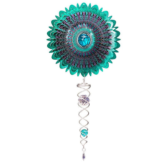 Zonvanger Spin Art Crystal Mandala Space met Kristalspiraal 60 cm
