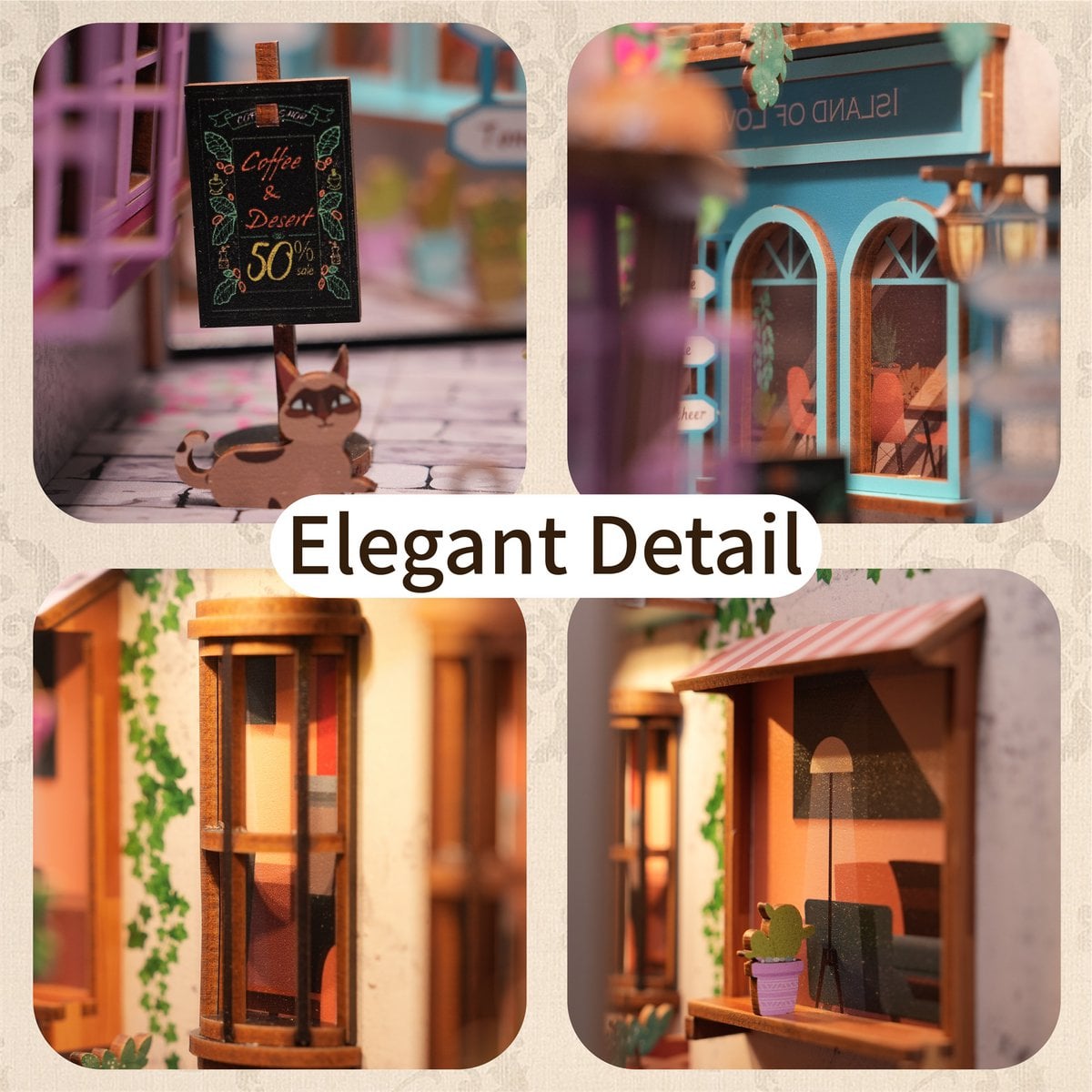 DIY book nook Island of love, 24,5 cm