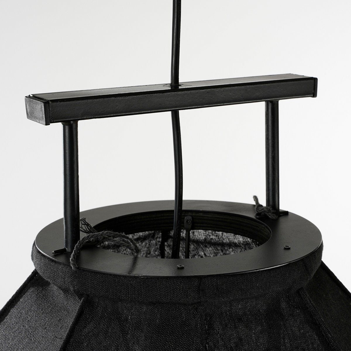 Mica Decorations Pego hanglamp Japandi zwart Ø54 cm