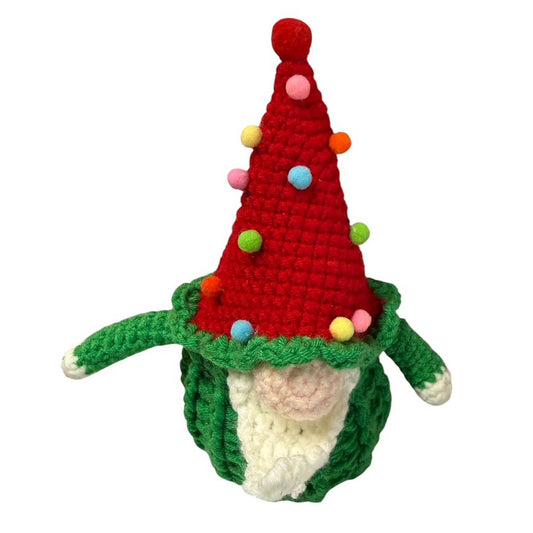 Gehaakte kerstman, 18 cm