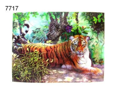 Tijger 3D poster, 30 x 40 cm