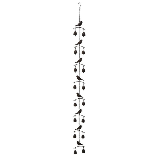 Regenketting vogel met bellen van brons, 178 × 12 cm