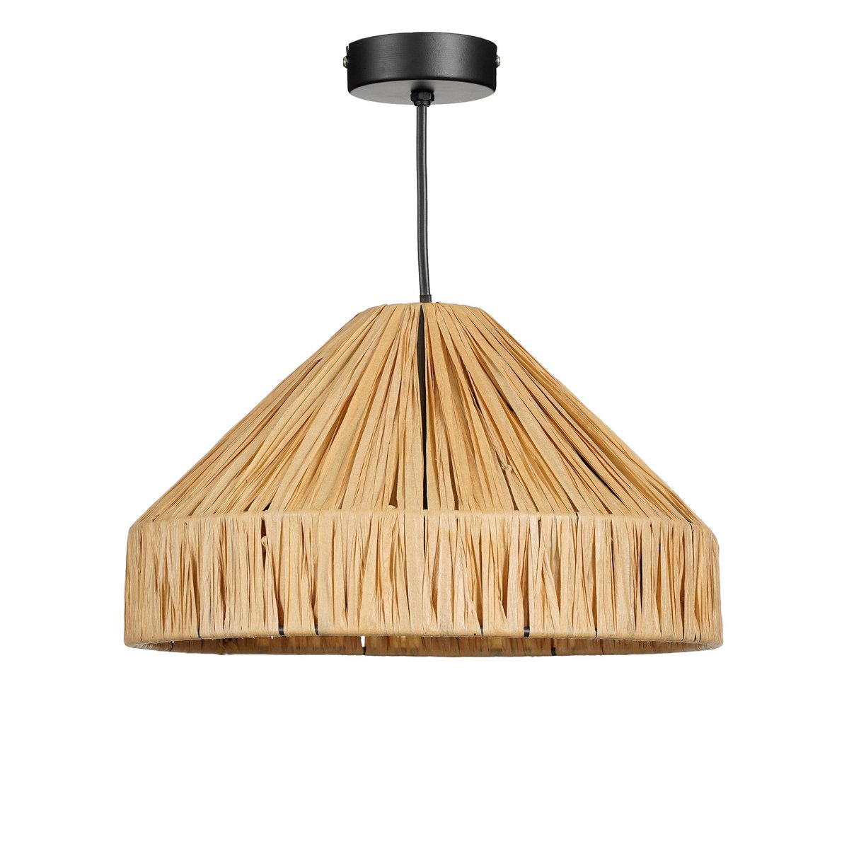 Elisa hanglamp raffia zwart Ø30 cm