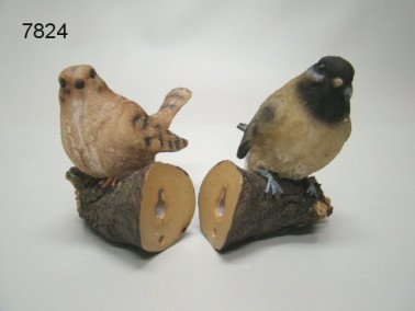 Vogel op tak, 9 cm
