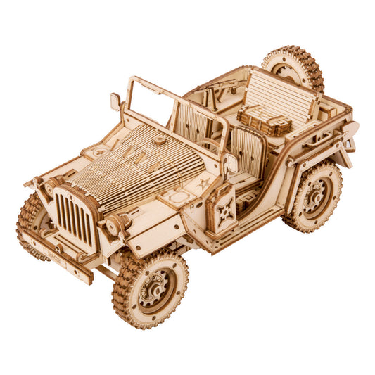 3D houten puzzel army field car 18,9 x 9,9 x 8,9 cm