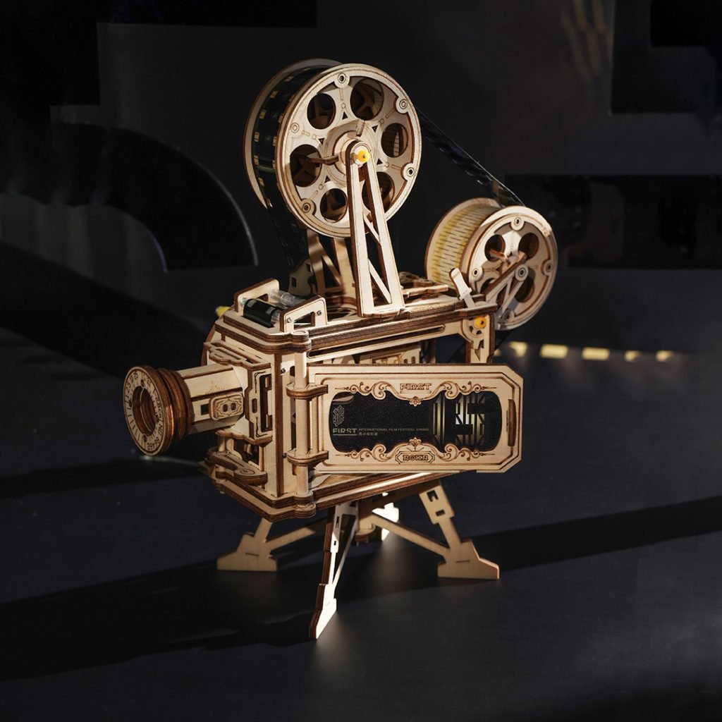Houten bouwpakket Vitascope filmprojector 183 stukjes, 25,5 × 13,3 cm