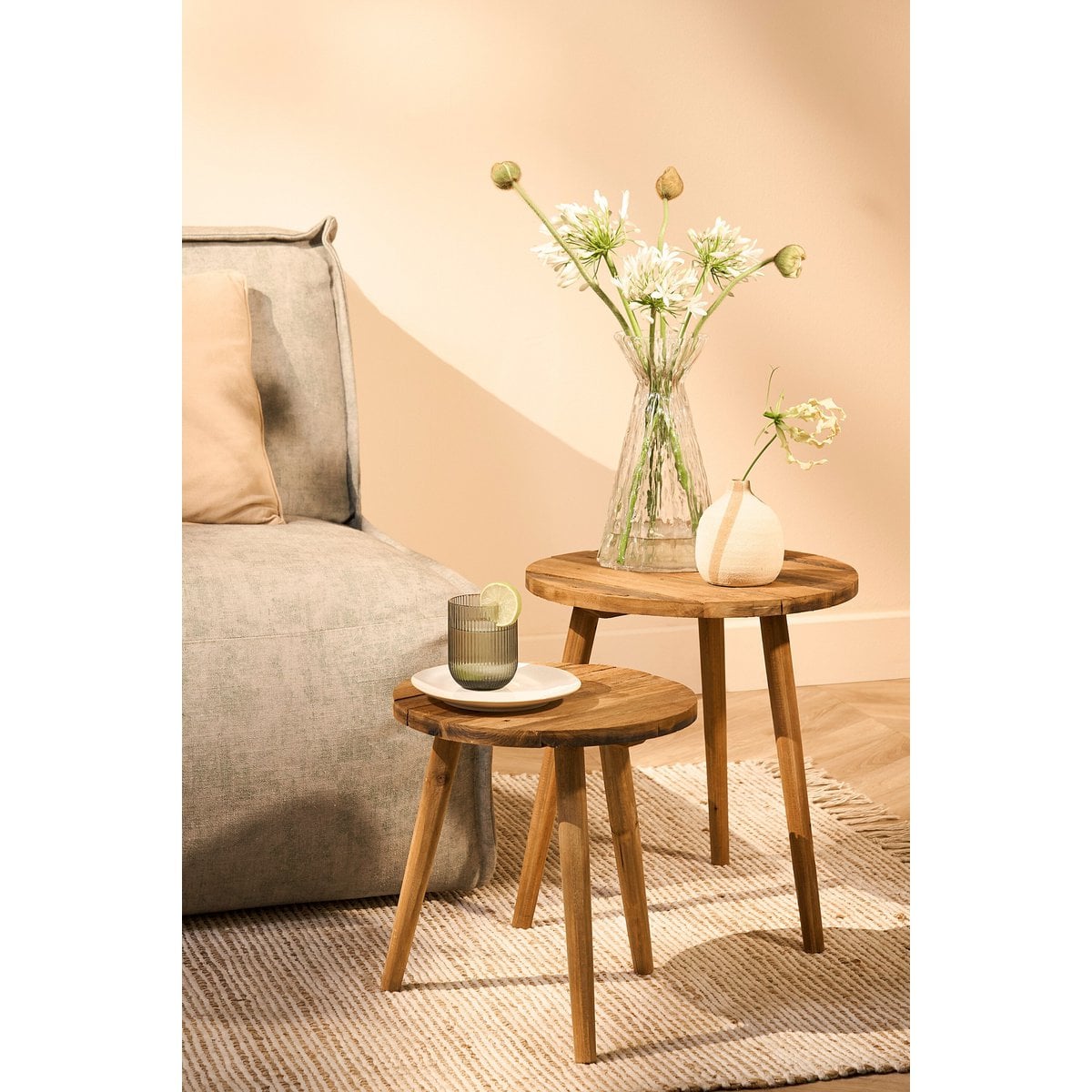 Bold bijzettafel rond, hout, Ø 40 × 42,5 cm