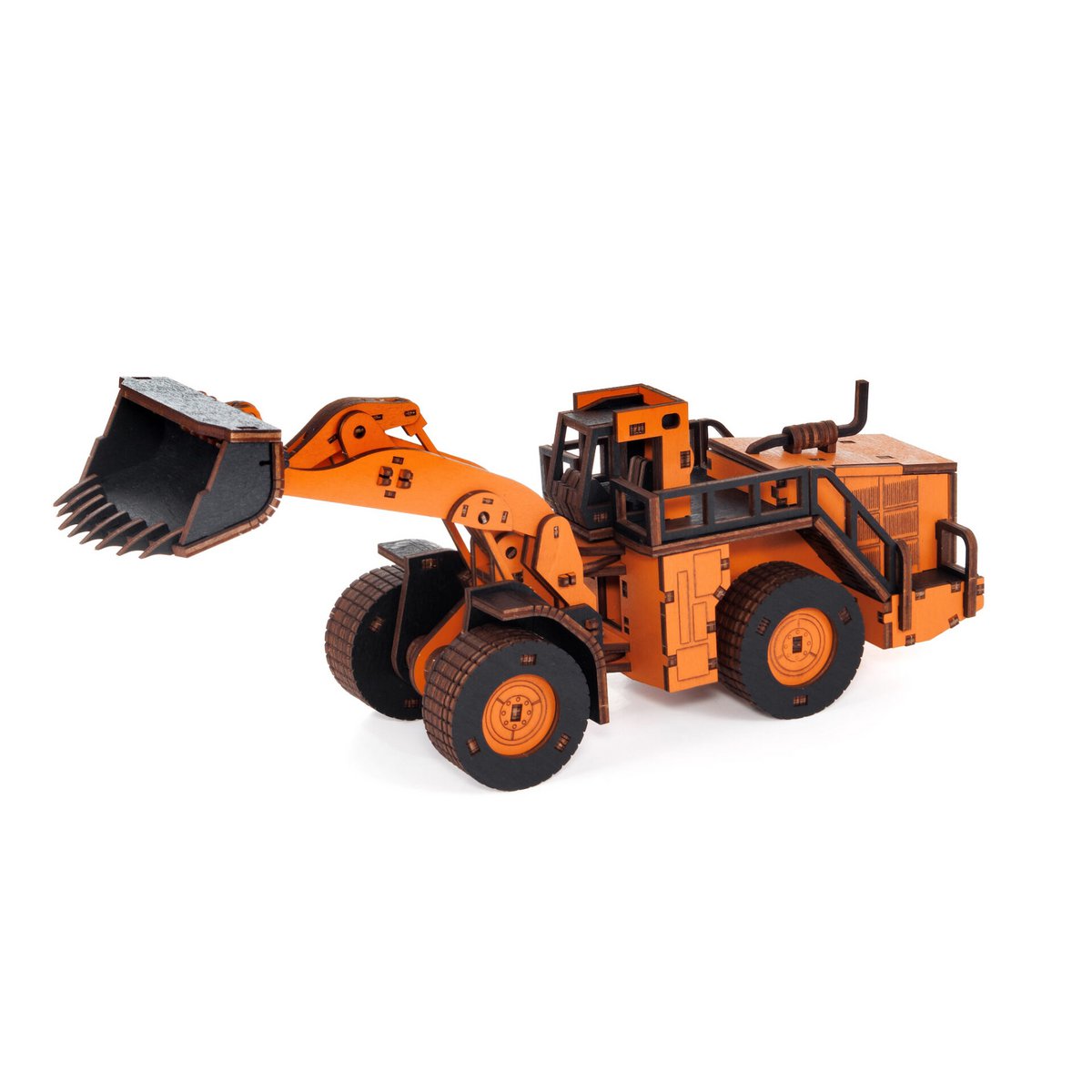 3D mechanische houten puzzel wiellader