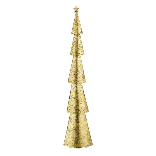 Metalen kerstboom met ster, goud, 89,5 cm