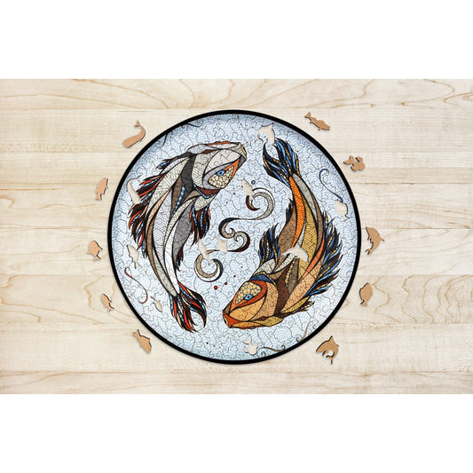 Houten legpuzzel koi M 150 stukjes, 28,5 × 28,5 cm