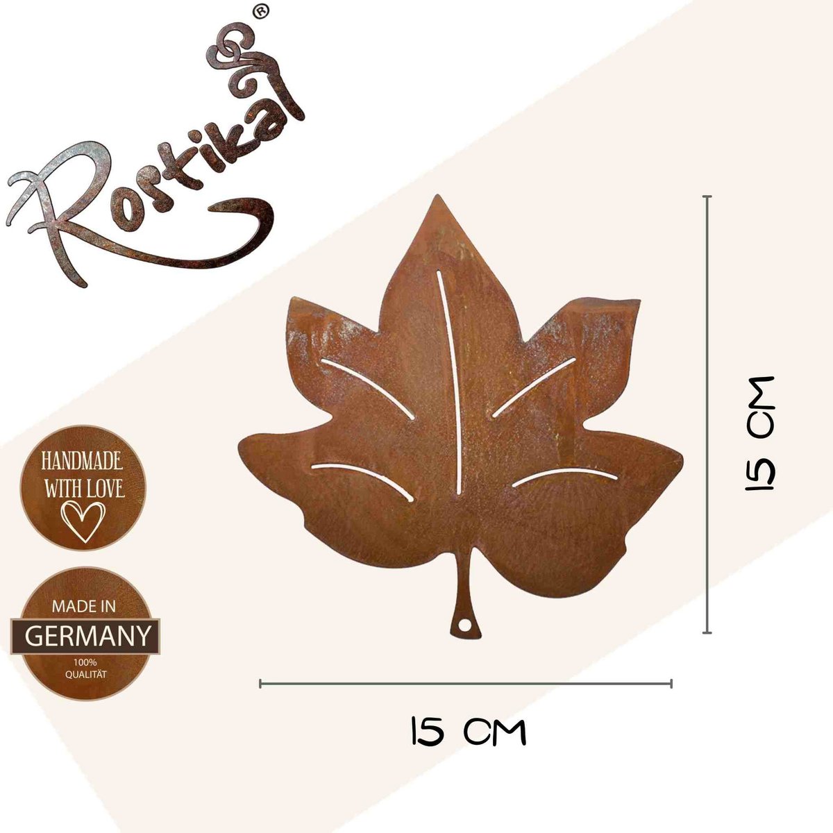 Esdoornblad hangdecoratie met roestpatina