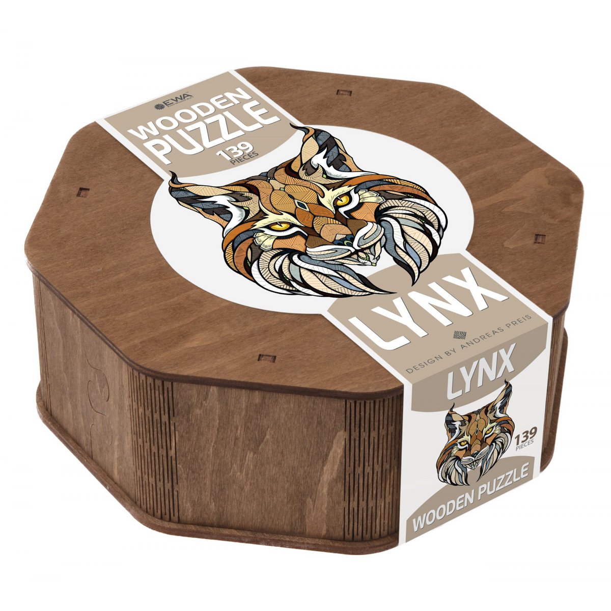 Houten legpuzzel lynx, 35 x 28 cm