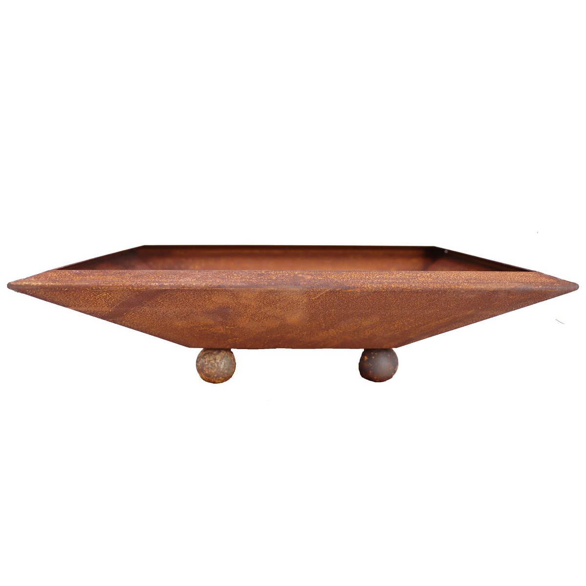 Cortenstalen bloemkom vierkant roestlook, 30–70 cm